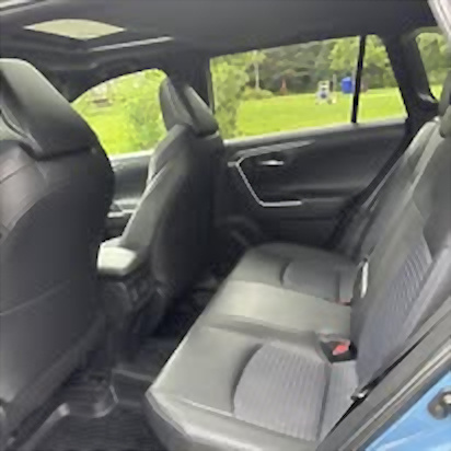Clean black leather rear seats