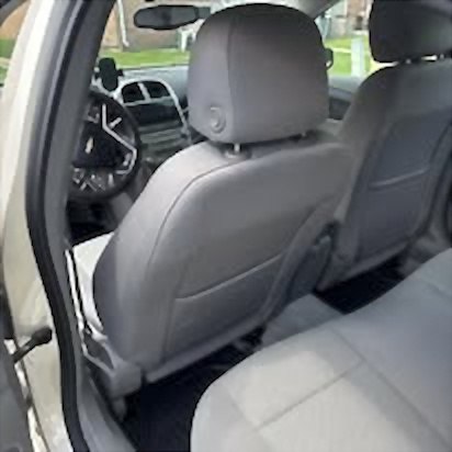 Clean gray front and rear vehicle seats
