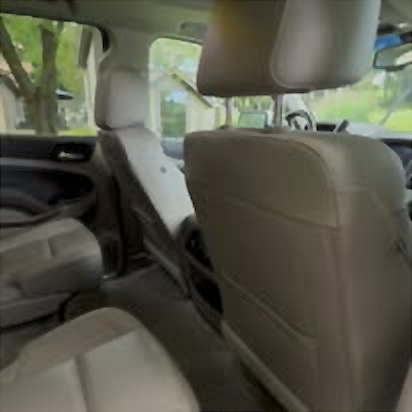 Clean light leather rear cabin